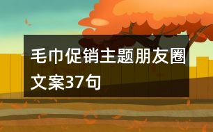 毛巾促銷(xiāo)主題朋友圈文案37句