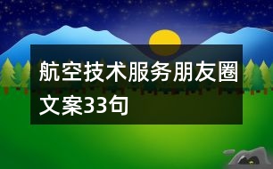 航空技術(shù)服務朋友圈文案33句