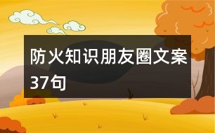 防火知識(shí)朋友圈文案37句