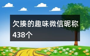 欠揍的趣味微信昵稱438個