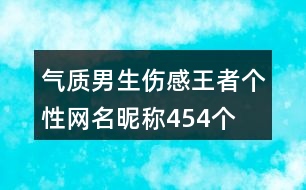 氣質(zhì)男生傷感王者個(gè)性網(wǎng)名昵稱(chēng)454個(gè)