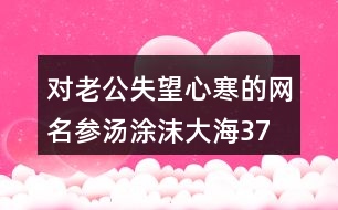 對老公失望心寒的網(wǎng)名—參湯涂沫大海379個