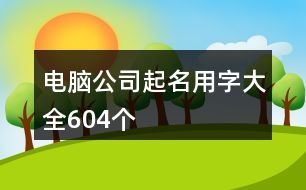 電腦公司起名用字大全604個(gè)