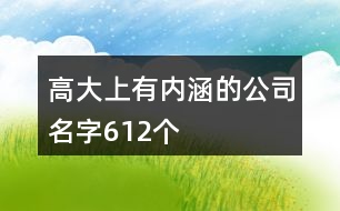 高大上有內(nèi)涵的公司名字612個(gè)