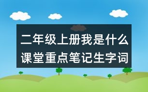 二年級(jí)上冊(cè)我是什么課堂重點(diǎn)筆記生字詞