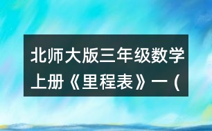 北師大版三年級數(shù)學上冊《里程表》（一） (1)填一埴。 (2)博物館到電影院一共990米，公園到電影院有多少米? (3)學校到博物館和學校到電影院哪段路程長?長多少米?