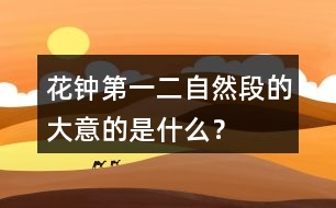 花鐘第一二自然段的大意的是什么？
