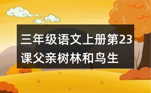 三年級(jí)語(yǔ)文上冊(cè)第23課父親、樹林和鳥生字組詞與多音字組詞