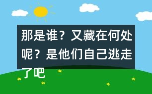 那是誰(shuí)？又藏在何處呢？是他們自己逃走了吧……這樣表達(dá)好處在哪里？