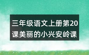 三年級語文上冊第20課美麗的小興安嶺課后習題參考答案