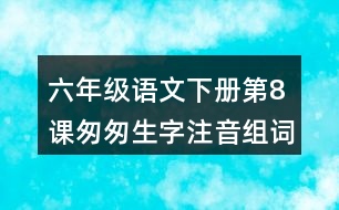 六年級語文下冊第8課匆匆生字注音組詞