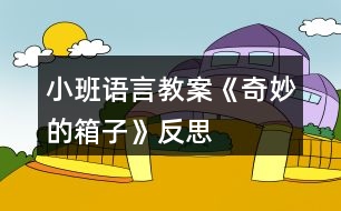 小班語(yǔ)言教案《奇妙的箱子》反思