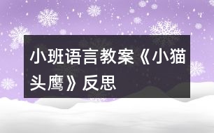 小班語言教案《小貓頭鷹》反思