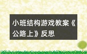 小班結(jié)構(gòu)游戲教案《公路上》反思