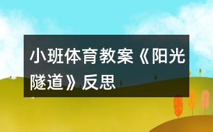 小班體育教案《陽(yáng)光隧道》反思