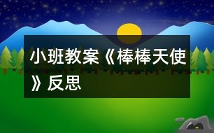 小班教案《棒棒天使》反思