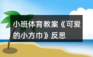 小班體育教案《可愛(ài)的小方巾》反思