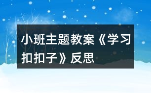 小班主題教案《學(xué)習(xí)扣扣子》反思