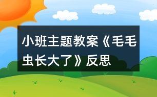 小班主題教案《毛毛蟲長(zhǎng)大了》反思