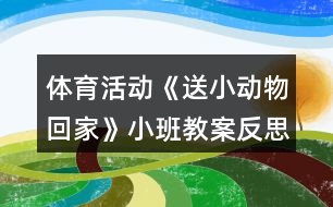 體育活動《送小動物回家》小班教案反思