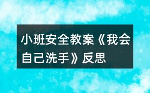 小班安全教案《我會自己洗手》反思