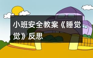 小班安全教案《睡覺覺》反思