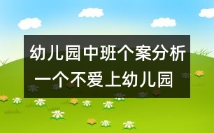 幼兒園中班個(gè)案分析 一個(gè)不愛(ài)上幼兒園的孩子的轉(zhuǎn)變