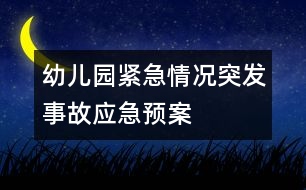 幼兒園緊急情況、突發(fā)事故應急預案