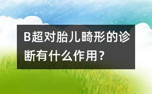 B超對(duì)胎兒畸形的診斷有什么作用？