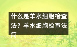 什么是羊水細胞檢查法？羊水細胞檢查法簡介