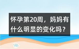 懷孕第20周，媽媽有什么明顯的變化嗎？