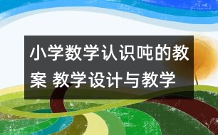 小學(xué)數(shù)學(xué)認(rèn)識(shí)噸的教案 教學(xué)設(shè)計(jì)與教學(xué)反思