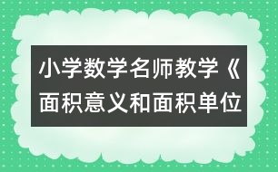 小學數(shù)學名師教學《面積意義和面積單位》課堂教學實錄