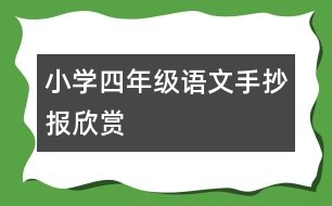 小學(xué)四年級(jí)語文手抄報(bào)欣賞