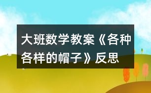 大班數(shù)學(xué)教案《各種各樣的帽子》反思