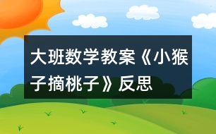 大班數(shù)學(xué)教案《小猴子摘桃子》反思