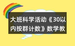 大班科學活動《30以內按群計數(shù)》數(shù)學教案