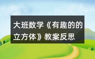 大班數(shù)學《有趣的的立方體》教案反思