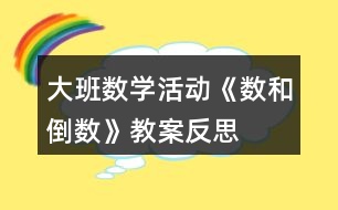 大班數(shù)學活動《數(shù)和倒數(shù)》教案反思