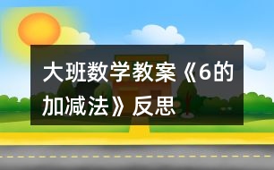 大班數(shù)學教案《6的加減法》反思