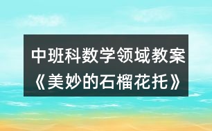 中班科數(shù)學領域教案《美妙的石榴花托》反思