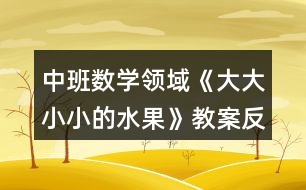 中班數(shù)學領(lǐng)域《大大小小的水果》教案反思