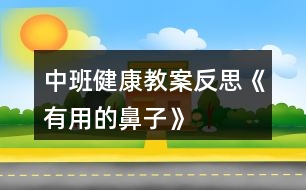 中班健康教案反思《有用的鼻子》