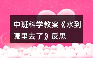 中班科學教案《水到哪里去了》反思