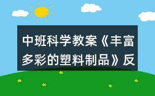 中班科學(xué)教案《豐富多彩的塑料制品》反思