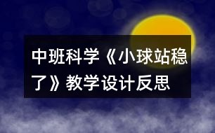 中班科學(xué)《小球站穩(wěn)了》教學(xué)設(shè)計(jì)反思