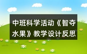 中班科學(xué)活動(dòng)《智奪水果》教學(xué)設(shè)計(jì)反思