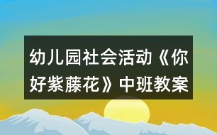 幼兒園社會活動《你好紫藤花》中班教案反思