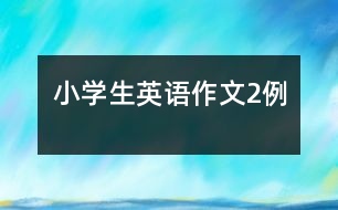 小學(xué)生英語(yǔ)作文2例