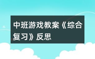 中班游戲教案《綜合復習》反思